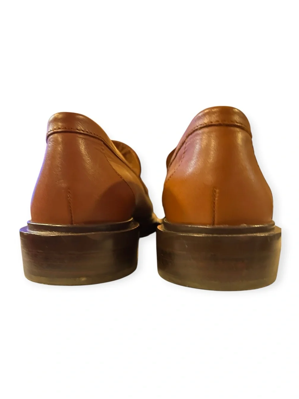 Madewell Women's Tan Leather Penny Loafers